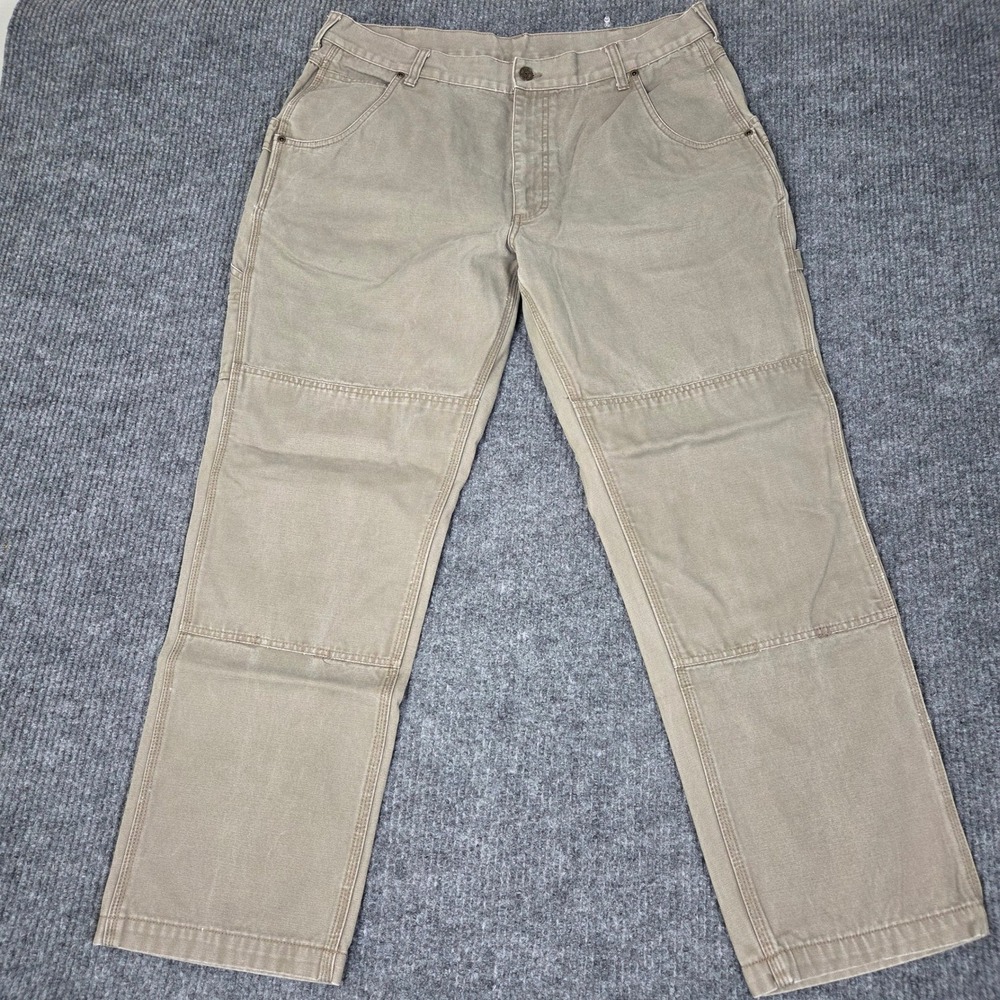 Lakin McKey Trading Co Mens Tan Double‎ Knee Carpenter Work Pants 40x32 W012366